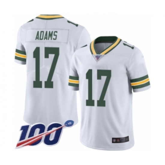 Men's Green Bay Packers #17 Davante Adams White Vapor Untouchable Limited Player 100th Season Football Jersey - Ujersey