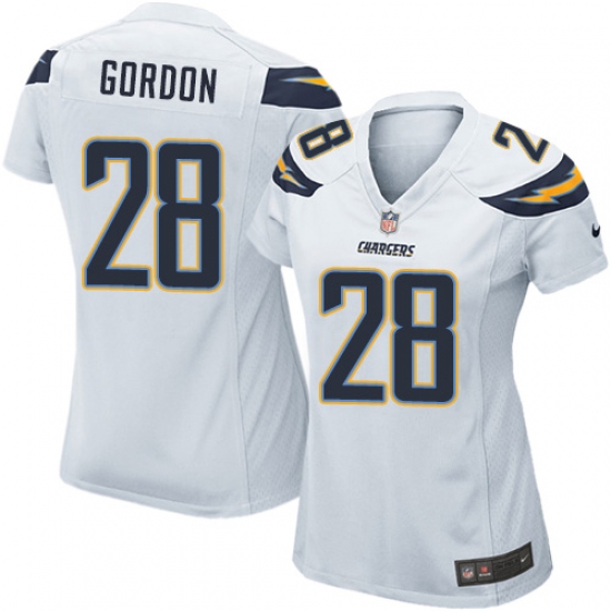 Women's Nike Los Angeles Chargers #28 Melvin Gordon Game White NFL Jersey - Ujersey