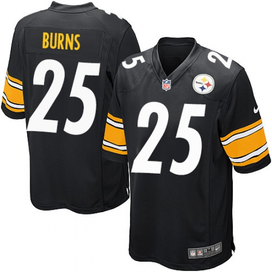 Men's Nike Pittsburgh Steelers #25 Artie Burns Game Black Team Color NFL Jersey - Ujersey
