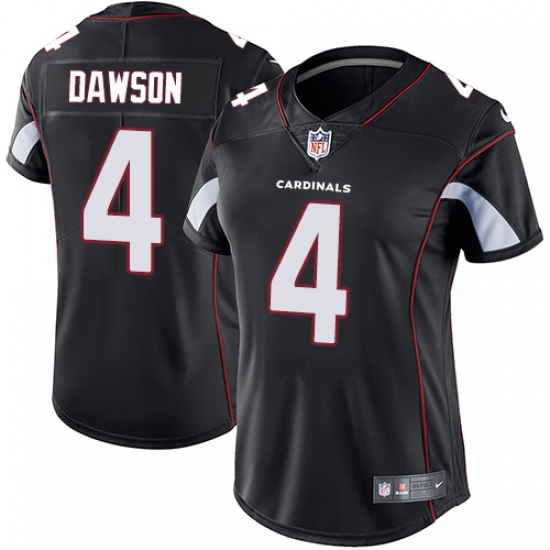 Women's Nike Arizona Cardinals #4 Phil Dawson Black Alternate Vapor Untouchable Limited Player NFL Jersey - Ujersey