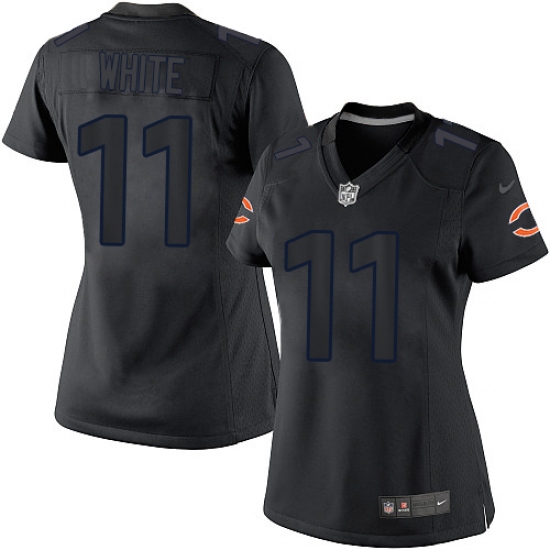 Women's Nike Chicago Bears #11 Kevin White Limited Black Impact NFL Jersey - Ujersey