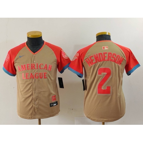 Youth Baltimore Orioles #2 Gunnar Henderson Cream 2024 All Star Limited Stitched Jersey - Ujersey