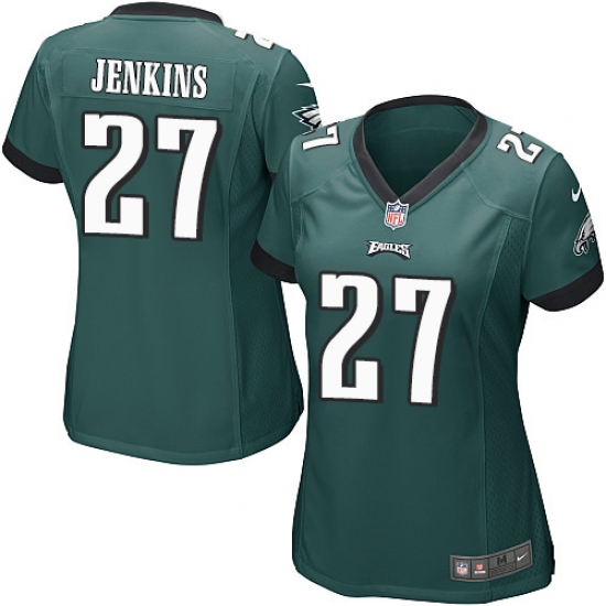 Women's Nike Philadelphia Eagles #27 Malcolm Jenkins Game Midnight Green Team Color NFL Jersey - Ujersey