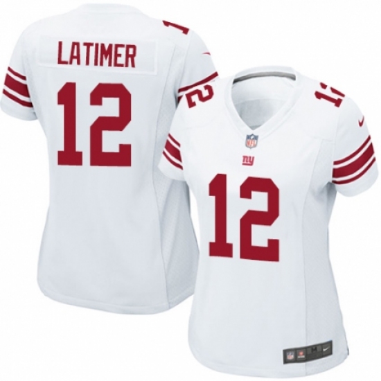 Women's Nike New York Giants #12 Cody Latimer Game White NFL Jersey - Ujersey