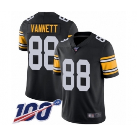 Youth Pittsburgh Steelers #88 Nick Vannett Black Alternate Vapor Untouchable Limited Player 100th Season Football Jersey - Ujersey