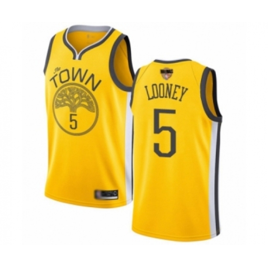 Women's Golden State Warriors #5 Kevon Looney Yellow Swingman 2019 Basketball Finals Bound Jersey - Earned Edition - Ujersey