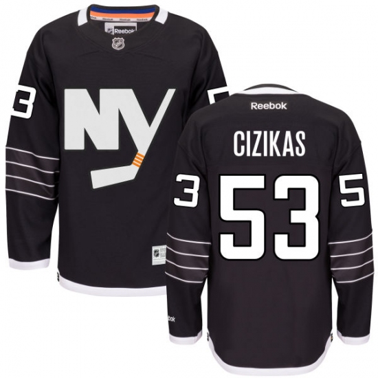 Youth Reebok New York Islanders #53 Casey Cizikas Authentic Black Third NHL Jersey - Ujersey