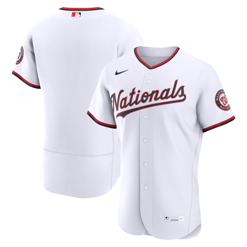 Men's Washington Nationals Nike White Home Authentic Jersey - U-jersey