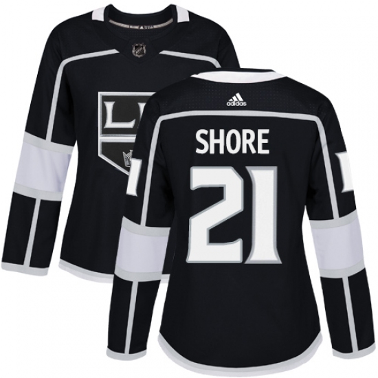 Women's Adidas Los Angeles Kings #21 Nick Shore Authentic Black Home NHL Jersey - Ujersey