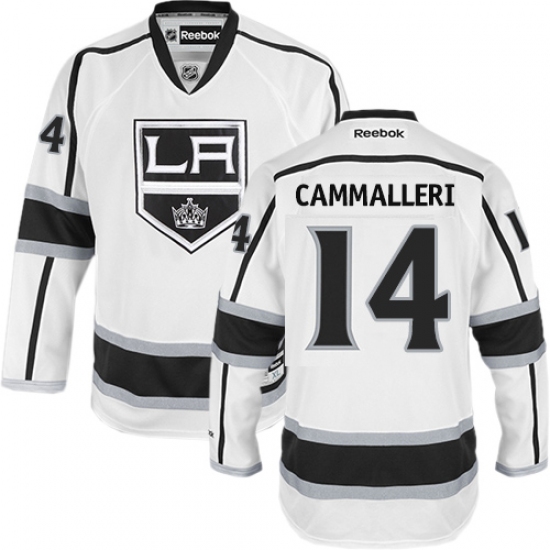 Women's Reebok Los Angeles Kings #14 Mike Cammalleri Authentic White Away NHL Jersey - Ujersey