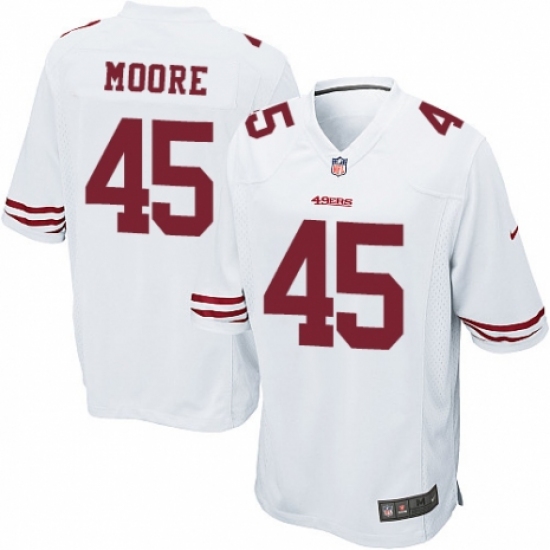Men's Nike San Francisco 49ers #45 Tarvarius Moore Game White NFL Jersey - Ujersey