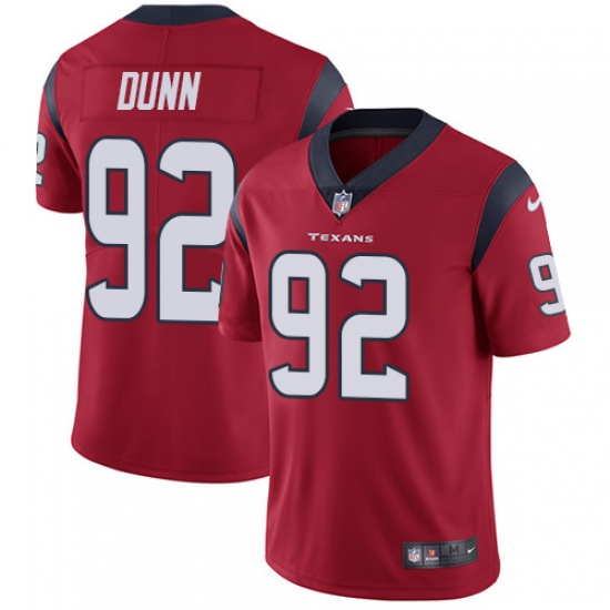 Youth Nike Houston Texans #92 Brandon Dunn Red Alternate Vapor Untouchable Limited Player NFL Jersey - Ujersey