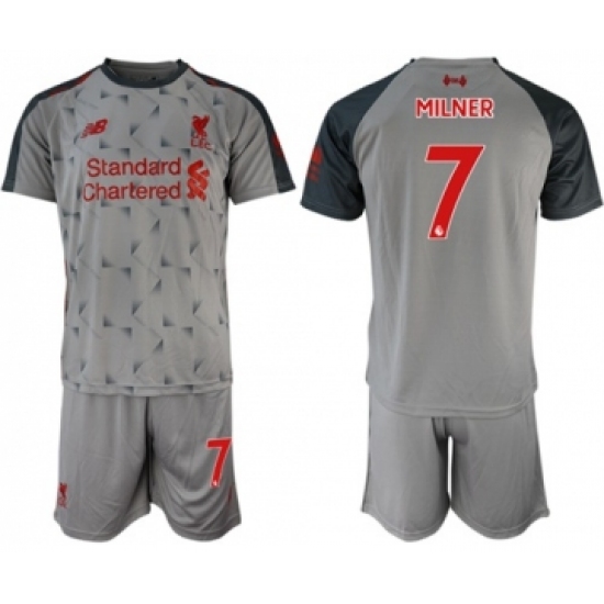 Liverpool #7 Milner Third Soccer Club Jersey