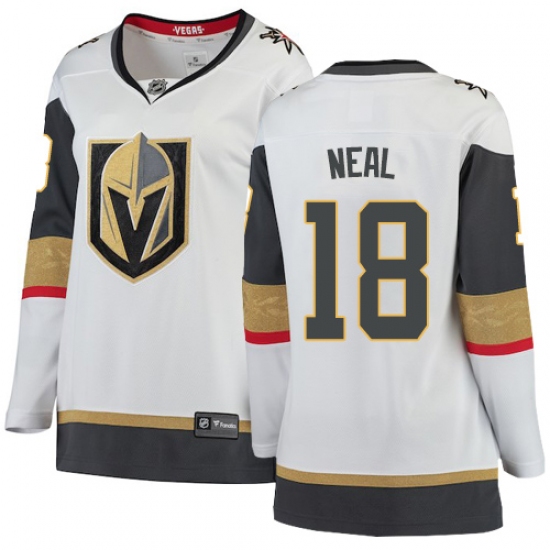Women's Vegas Golden Knights #18 James Neal Authentic White Away Fanatics Branded Breakaway NHL Jersey - Ujersey