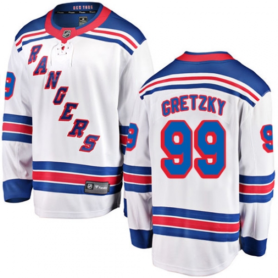 Men's New York Rangers #99 Wayne Gretzky Fanatics Branded White Away Breakaway NHL Jersey - Ujersey