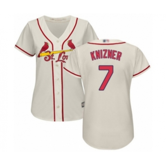 Women's St. Louis Cardinals #7 Andrew Knizner Authentic Cream Alternate Cool Base Baseball Player Jersey