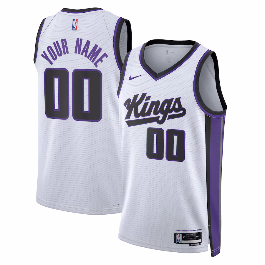 Unisex Sacramento Kings  Nike White Swingman Custom Jersey - Association Edition - Ujersey NHL