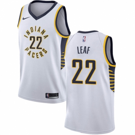 Women's Nike Indiana Pacers #22 T. J. Leaf Authentic White NBA Jersey - Association Edition - Ujersey