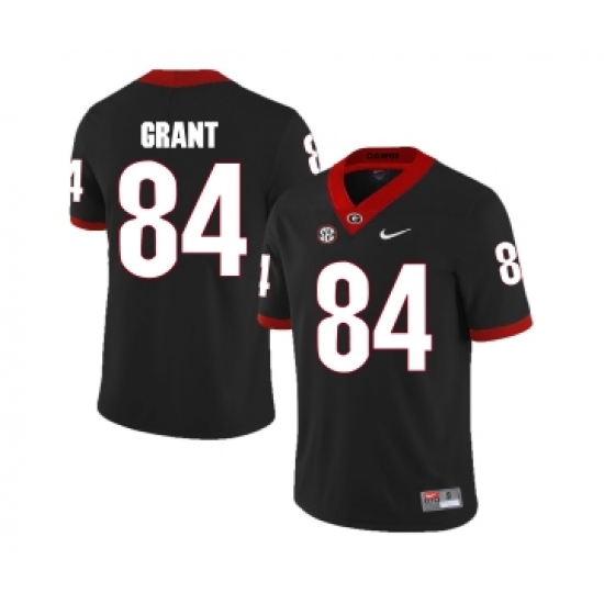 Georgia Bulldogs 84 Walter Grant Black College Football Jersey - Ujersey