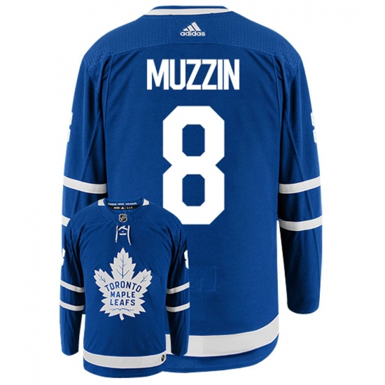 Men's Adidas Toronto Maple Leafs #8 Jake Muzzin Blue Home Authentic Stitched NHL Jersey - Ujersey
