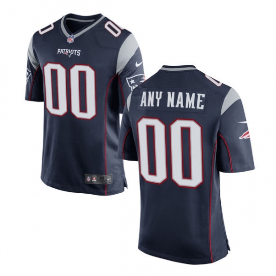 Men's New England Patriots Nike Navy Custom Game Jersey - Ujersey