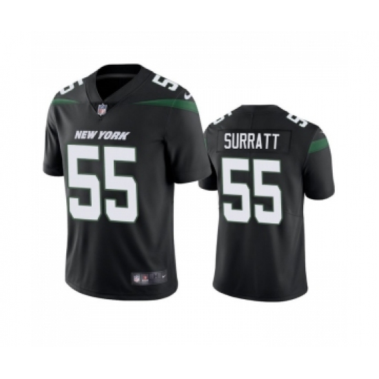 Men's New York Jets #55 Chazz Surratt Black Vapor Untouchable Limited Stitched Jersey - Ujersey