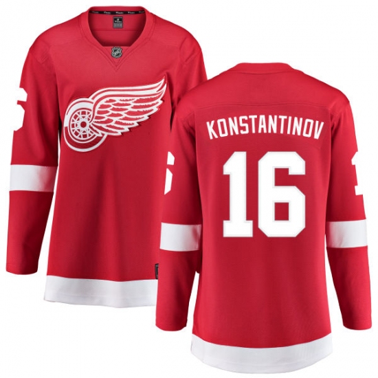 Women's Detroit Red Wings #16 Vladimir Konstantinov Fanatics Branded Red Home Breakaway NHL Jersey