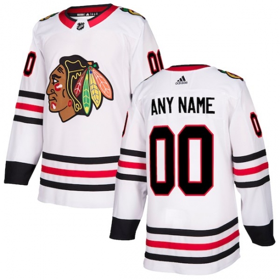 Men's Chicago Blackhawks adidas White Authentic Custom Jersey - Ujersey