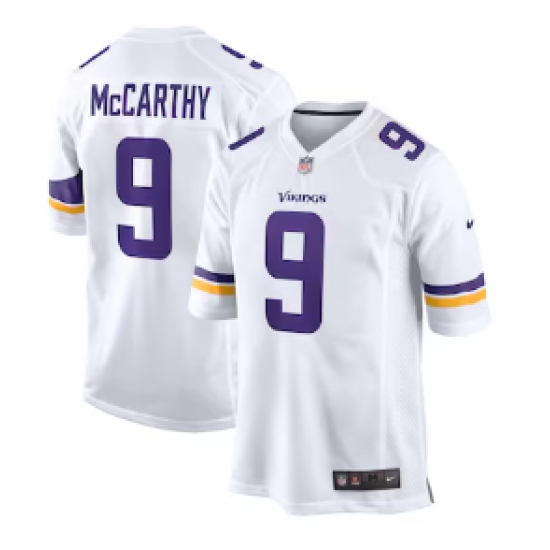Men's Minnesota Vikings #9 J.J. McCarthy Nike White Game Jersey - Ujersey