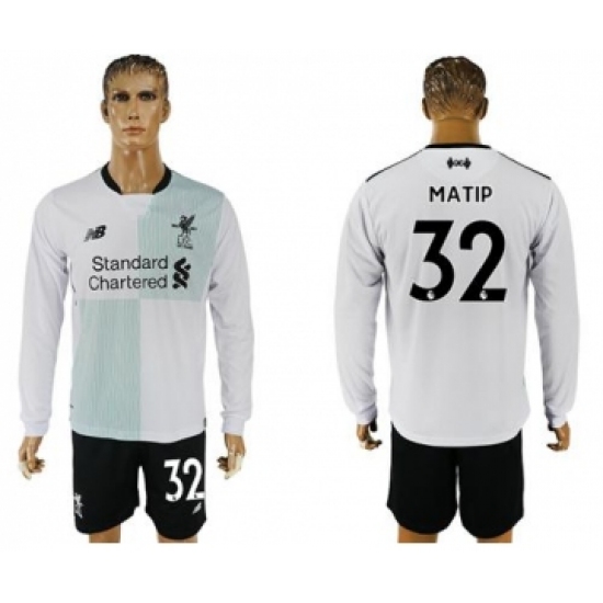 Liverpool #32 Matip Away Long Sleeves Soccer Club Jersey