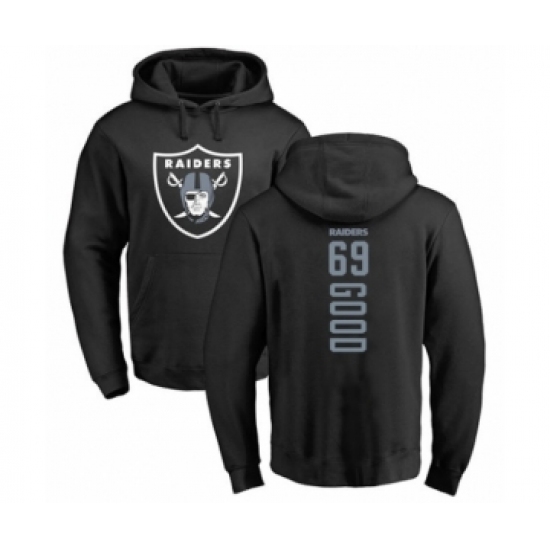 Football Oakland Raiders #69 Denzelle Good Black Backer Pullover Hoodie - Ujersey