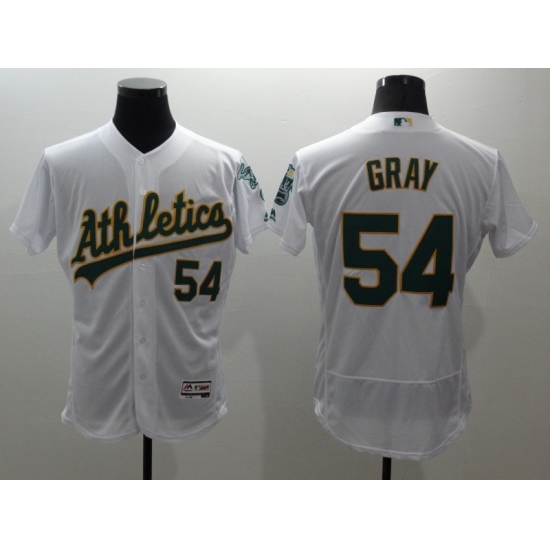 Men's Oakland Athletics #54 Sonny Gray White Flexbase Collection Stitched Baseball Jersey - Ujersey