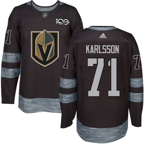 Men's Adidas Vegas Golden Knights #71 William Karlsson Authentic Black 1917-2017 100th Anniversary NHL Jersey