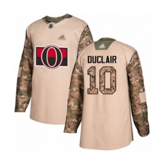 Youth Ottawa Senators #10 Anthony Duclair Authentic Camo Veterans Day Practice Hockey Jersey - Ujersey