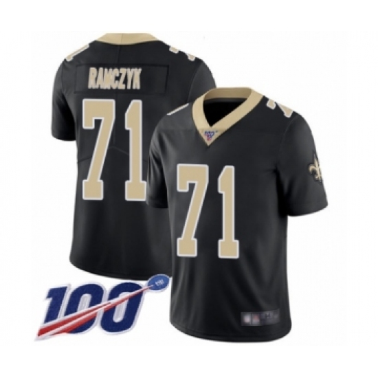 Men's New Orleans Saints #71 Ryan Ramczyk Black Team Color Vapor Untouchable Limited Player 100th Season Football Jersey - Ujersey