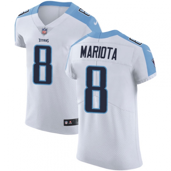 Men's Nike Tennessee Titans #8 Marcus Mariota White Vapor Untouchable Elite Player NFL Jersey - Ujersey
