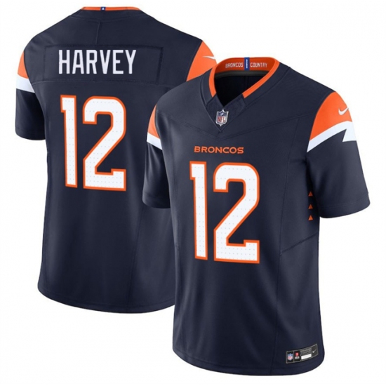 Men's Denver Broncos #12 RJ Harvey Navy F.U.S.E. Vapor Limited Football Stitched Jersey - Ujersey