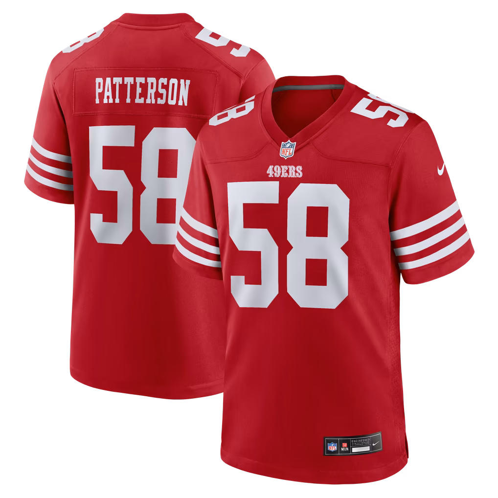 Men's San Francisco 49ers Jarrett Patterson Nike Scarlet Team Game Jersey - Ujersey