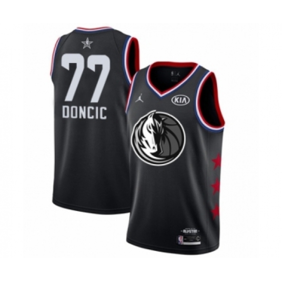 Women's Dallas Mavericks #77 Luka Doncic Swingman Black 2019 All-Star Game Basketball Jersey - Ujersey
