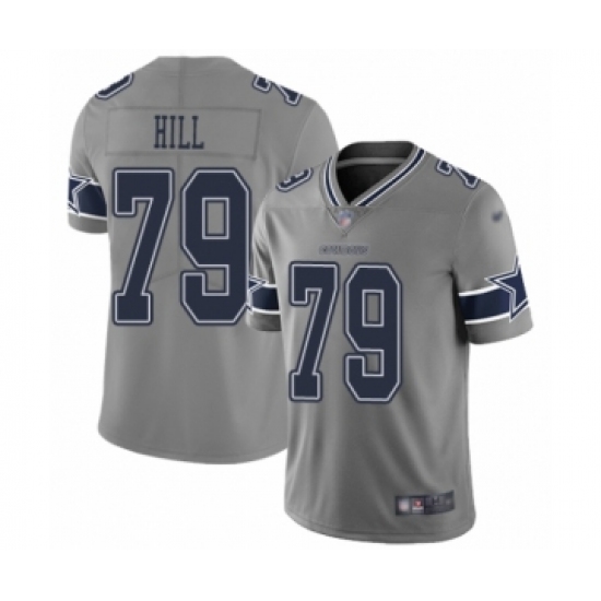 Men's Dallas Cowboys #79 Trysten Hill Limited Gray Inverted Legend Football Jersey - Ujersey