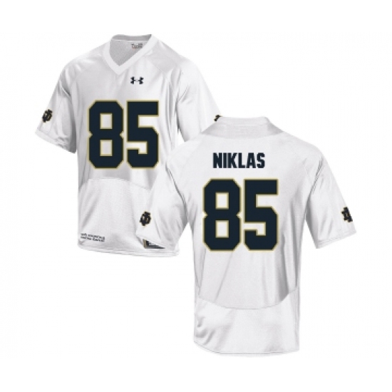 Notre Dame Fighting Irish 85 Troy Niklas White College Football Jersey - Ujersey