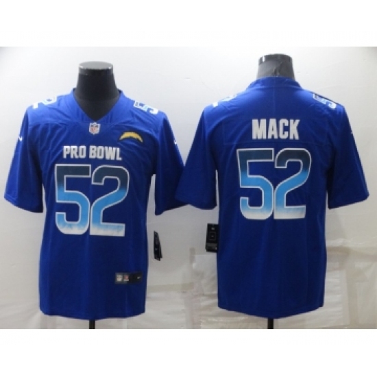 Men's Los Angeles Chargers #52 Khalil Mack Royal Pro Bowl Stitched Jersey - Ujersey
