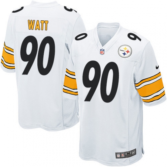 Men's Nike Pittsburgh Steelers #90 T. J. Watt Game White NFL Jersey - Ujersey