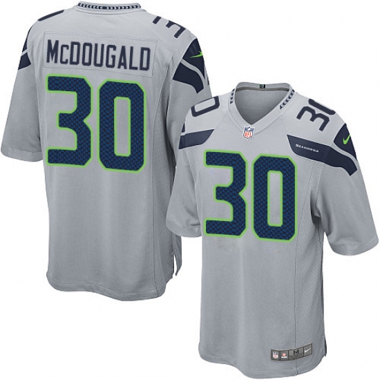 Men's Nike Seattle Seahawks #30 Bradley McDougald Game Grey Alternate NFL Jersey - Ujersey