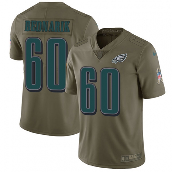 Men's Nike Philadelphia Eagles #60 Chuck Bednarik Limited Olive 2017 Salute to Service NFL Jersey - Ujersey