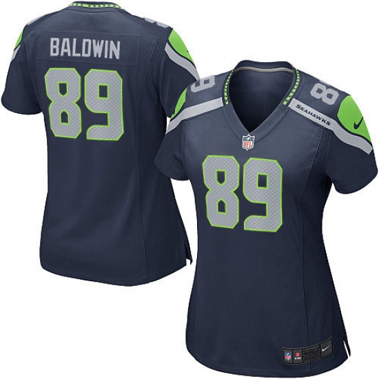 Women's Nike Seattle Seahawks #89 Doug Baldwin Game Steel Blue Team Color NFL Jersey - Ujersey