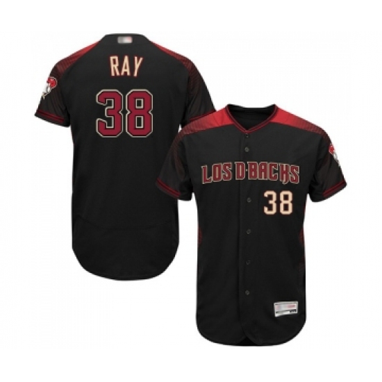 Men's Arizona Diamondbacks #38 Robbie Ray Black Alternate Authentic Collection Flex Base Baseball Jersey - Ujersey