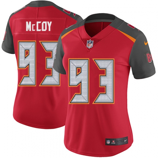 Women's Nike Tampa Bay Buccaneers #93 Gerald McCoy Red Team Color Vapor Untouchable Limited Player NFL Jersey - Ujersey