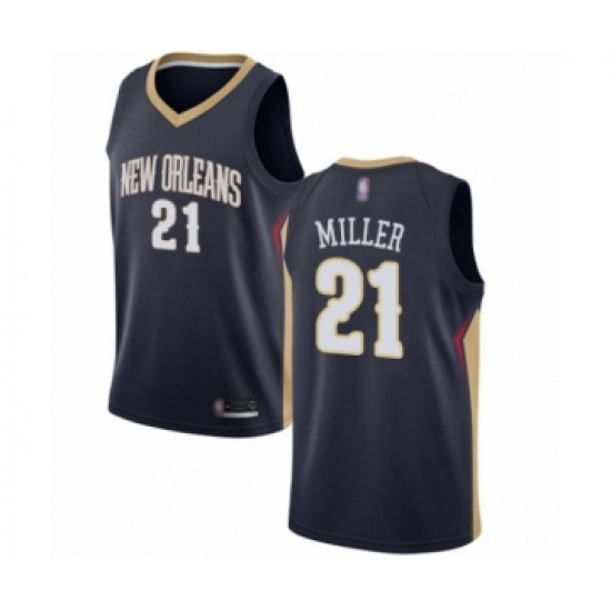 Women's New Orleans Pelicans #21 Darius Miller Swingman Navy Blue Basketball Jersey - Icon Edition - Ujersey
