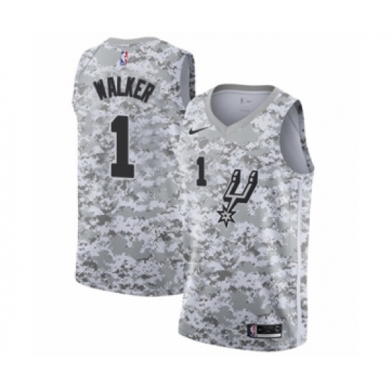 Men's San Antonio Spurs #1 Lonnie Walker White Swingman Jersey - Earned Edition - Ujersey